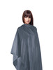 Female Model Wearing Slate Water Resistant Hair Cutting Cape 