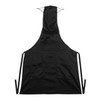 Flat Image of Black The Cover Up Mask Stylist Apron with mask up