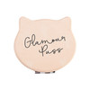 Compact Mirror Peach Kitty Glamour Puss Design with a Close-up 2x Magnification Side and a True View Side