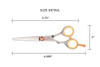 Roc-it Dog RL 575 5.75" LEFTY Shear - Size Detail