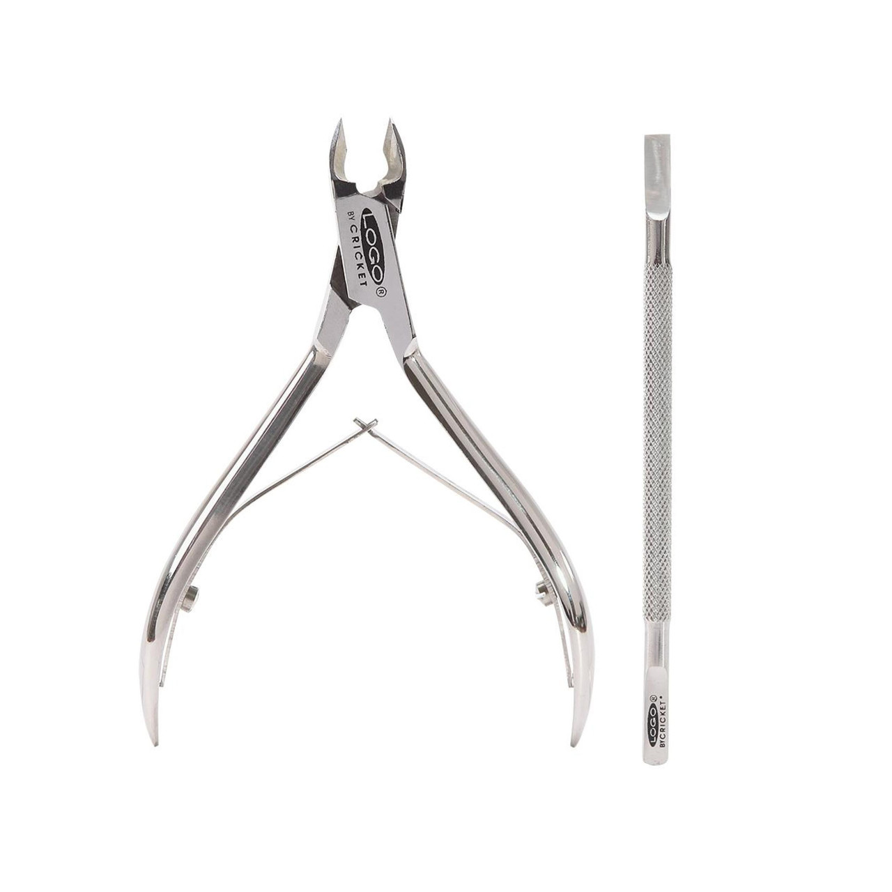 Logo Student 1/2 Jaw Cuticle Nipper & Pusher Set Cricket Company