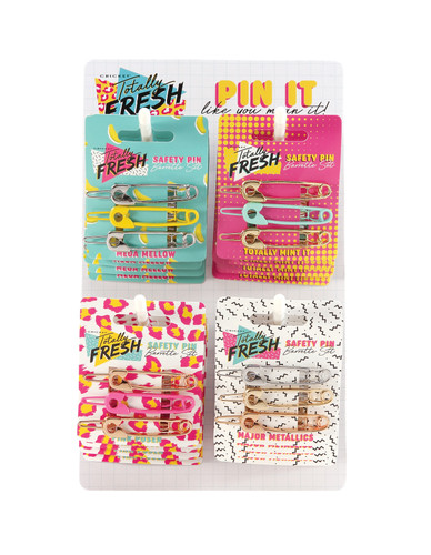 Totally Fresh Totally Mint It Safety Pin Barrette Set 3PC