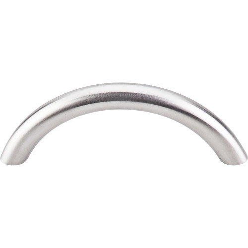 Stainless Solid Bowed Bar Pull 3'' cc 13  in Brushed Stainless Steel