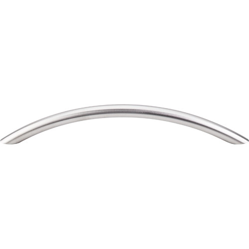 Stainless Solid Bowed Bar Pull 6 5/16'' cc 16  in Brushed Stainless Steel