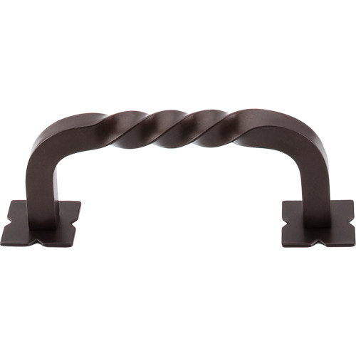 Normandy Square Twist D-pull backplates 3'' cc M783  in Oil Rubbed Bronze