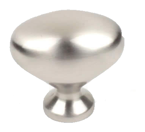 Builder's Choice 1-3/8'' Oval Knob Satin Nickel 06102-15 in Satin Nickel