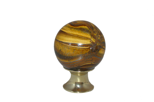 Banded Tiger Eye with Polished Nickel Base