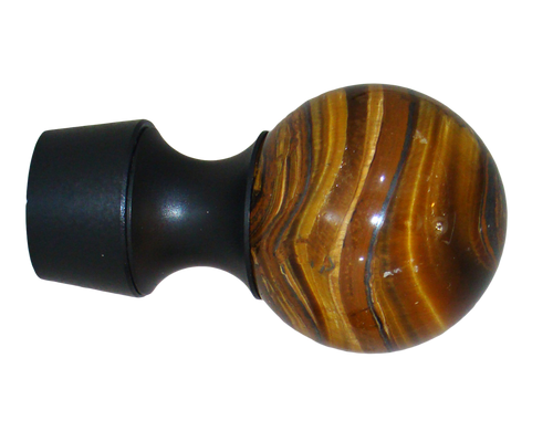 Myterra Gemstone Banded Tiger Eye Bolt Hook