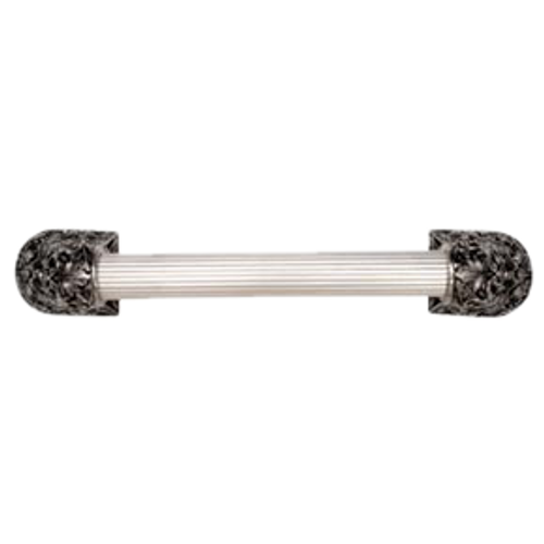 Acanthus Appliance Pull Bar, 12 Inch Drill Center, Brilliant Pewter