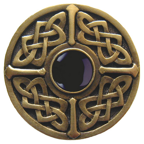 Celtic Jewel Knob  NHK-158-O  in Antique Brass