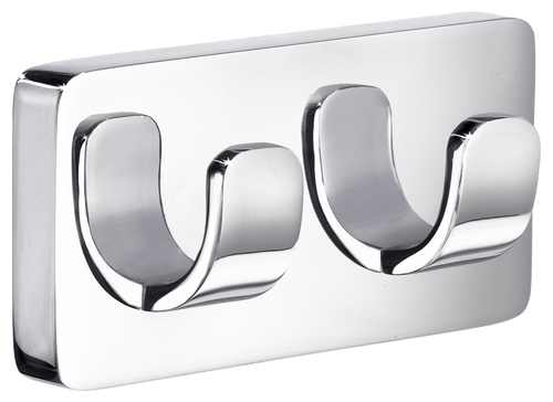 Ice Double Towel Hook In Polished Chrome OK356  in Polished Chrome