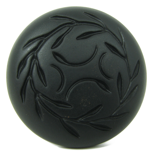 Leaf Cabinet Knob CP3041  in Matte Black