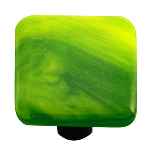 Swirl Collection Yellow Opal Deep Forest Green Knob