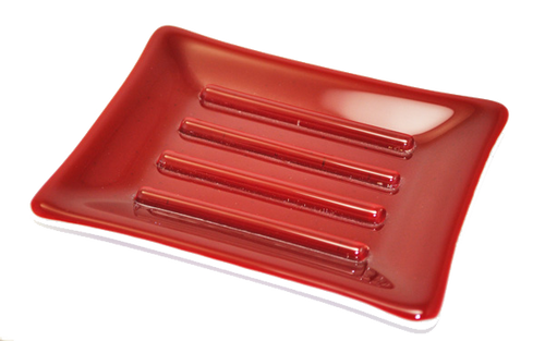 Solids Collection Red Soap Dish