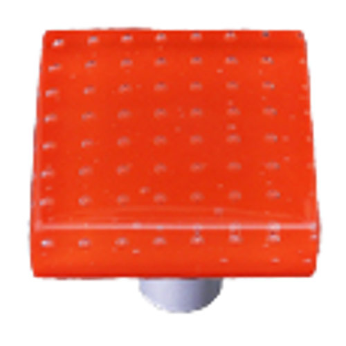 Bubbles Orange Square Knob