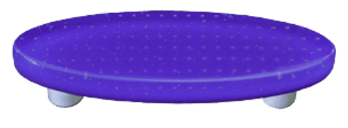 Bubbles Deep Cobalt Blue Oval Pull