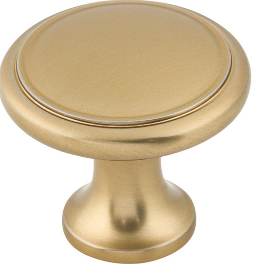 Nouveau Ringed Knob 1 1/8'' Honey Bronze