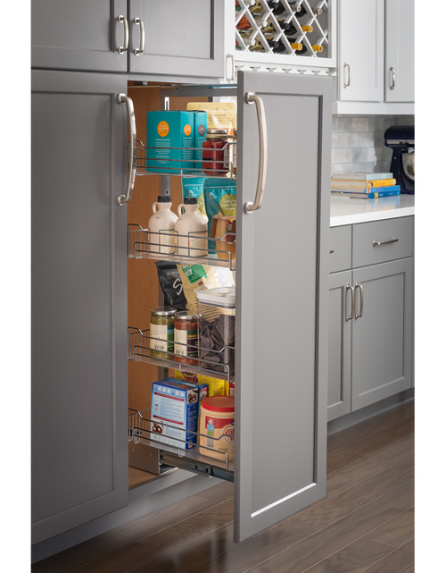 20'' Chrome Wire Pantry Pullout with Heavy-duty Soft-close CPPO2063SC  in Polished Chrome