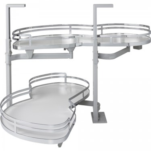 18" Blind Corner Swing Out, Left Handed Unit BCSO218PCWH-LH in Polished Chrome
