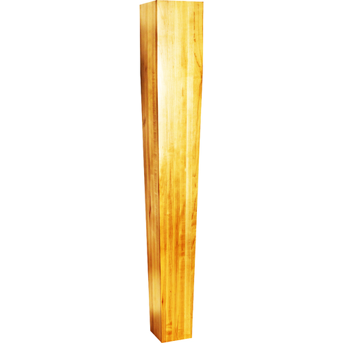 Four Sided Tapered Wood Post P43-5 in Alder