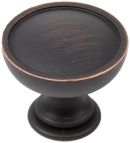 Zinc die cast Knob, 1-3/8" dia.   29427-RZC in Regent Bronze