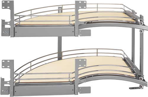 Rev-A-Shelf 18 in Two-Tier Curve Organizer for a Blind 582-18-MP