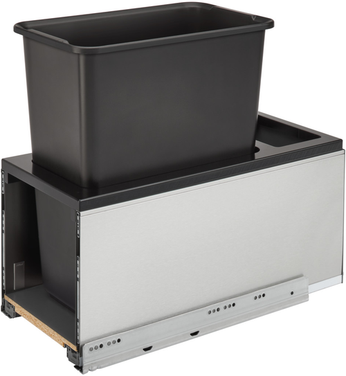 Rev-A-Shelf 30 Qrt LEGRABOX Pull-Out Waste Container w/Soft-Close 5LB-1230SSBL-118