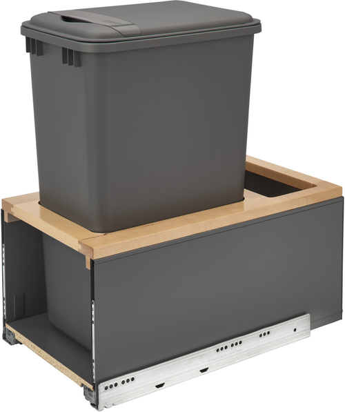 Rev-A-Shelf 50 Qrt LEGRABOX Pull-Out Waste Container w/Soft-Close 5LB-1550OGMP-113