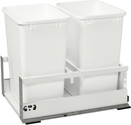 Rev-A-Shelf Servo Double 35 Qrt Tandem Pull-Out Waste Container TWCSD-18DM-2