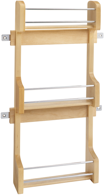 Rev-A-Shelf 15 in Cabinet Door mount Wood 3-Shelf Spice Rack 4SR