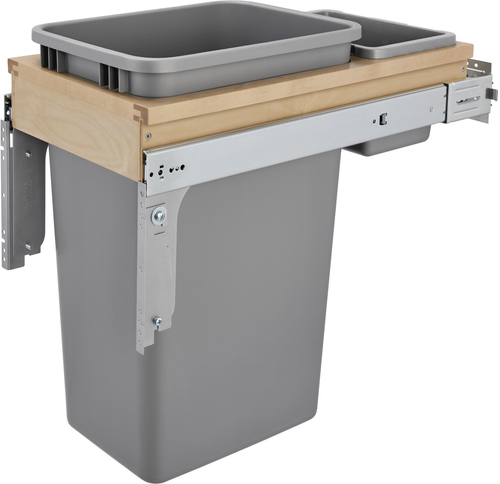 Rev-A-Shelf 50 Qrt Top mount Waste Container w/Soft-Close 4WCTM-1550BBSCDM-1