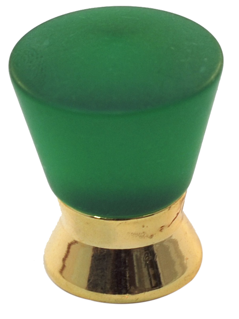 Athens Green Polyester with Solid Brass Knobs