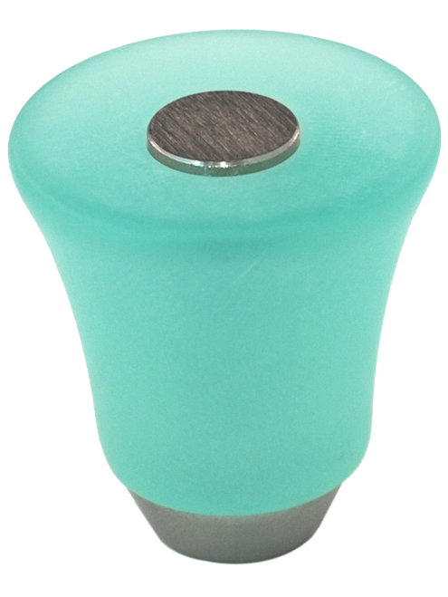 Athens Turquoise Polyester with Solid Brass Knobs