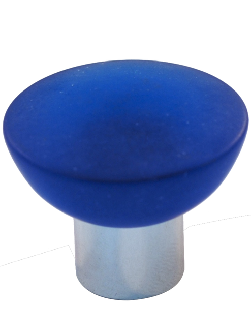 Athens Blue Polyester with Solid Brass Knobs