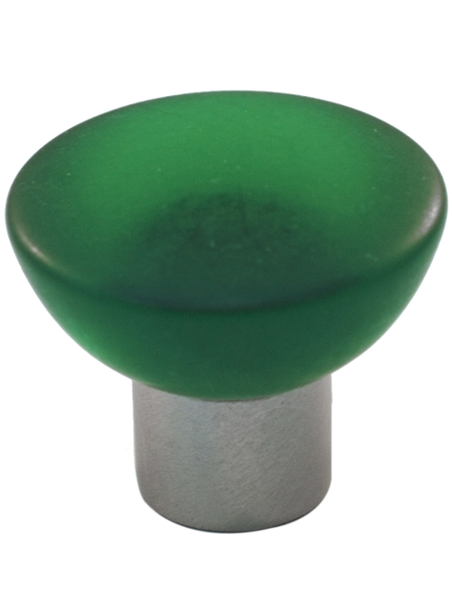 Athens Green Polyester with Solid Brass Knobs