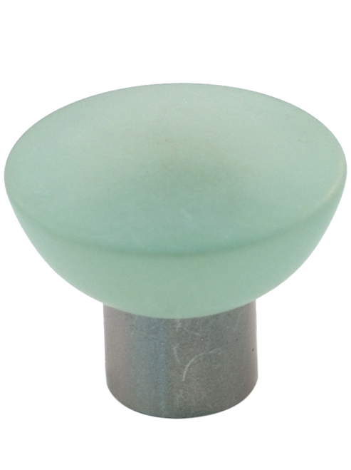 Athens Light Green Polyester with Solid Brass Knobs