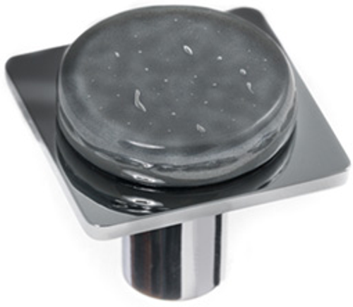 Geometric Geomtric Round Slate Grey on Square Knob M-1301