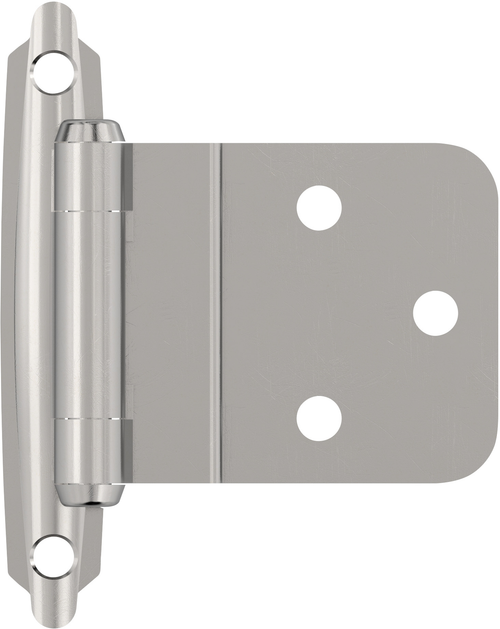 Functional Hardware 3/8'' Inset Self Closing Face Mount Cabinet Hinge - 1 Pair BPR3428