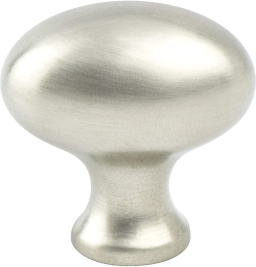 Euro Classica Brushed Nickel Oval Knob 7090-1BPN-C