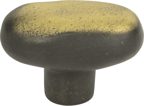 Distressed Oval Knob 1 11/16'' Antique Bronze 332-ABZ