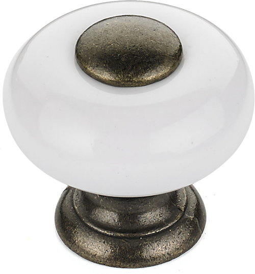 Cherbourg Eclectic Ceramic and Metal Knob BP500330