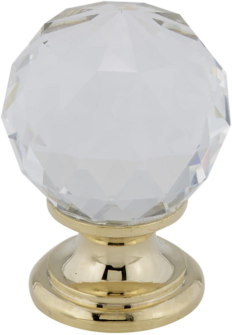 Contemporary Crystal and Brass Knob BP999313011