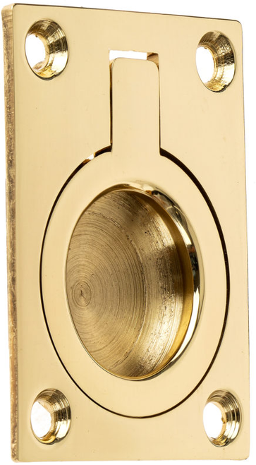 Traditional Recessed Brass Pull 690228130