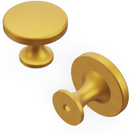 Forge Collection Knob 1-3/8'' Diameter Brushed Golden Brass Finish H076698-BGB