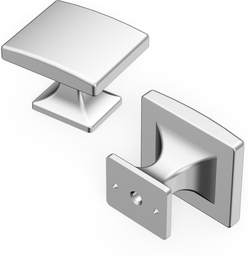 Forge Collection Knob 1-7/16'' X 1-1/4'' Chrome Finish H076699-CH