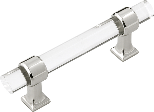 Crystal Palace Collection Pull 3'' cc Crysacrylic with Polished Nickel Finish HH075857-CA14