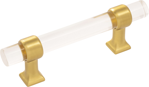 Crystal Palace Collection Pull 3'' cc Crysacrylic with Brushed Golden Brass Finish HH075857-CABGB