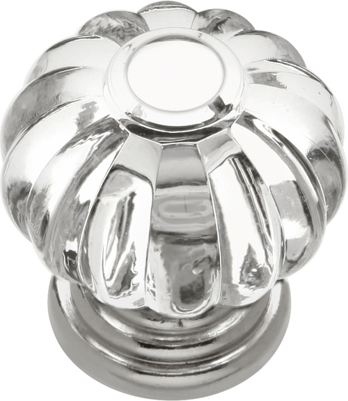Crystal Palace Collection Knob 1-1/8'' Diameter Crysacrylic with Polished Nickel Finish HH74687-CA14