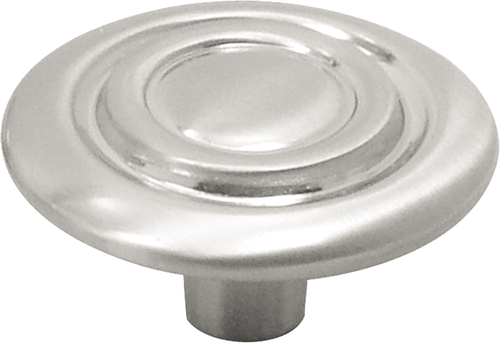 Cavalier Collection Knob 1-1/4'' Diameter Satin Nickel Finish P121-SN