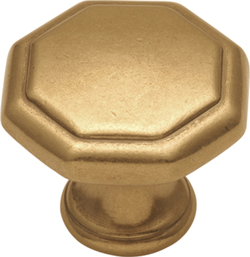 Conquest Collection Knob 1-1/8'' Diameter Lustre Brass Finish P14004-LB